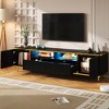 70.9" MDF Modern TV Stand with LED Strip, Sideboard Cabinet with 2 Drawers, 2 Cabinets and Metal Legs - 2 of 4