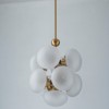 Rennnsan Virave 14" W 9 - Light Bubble Frosted Glass Modern Dimmable Chandelier in Gold - 3 of 4