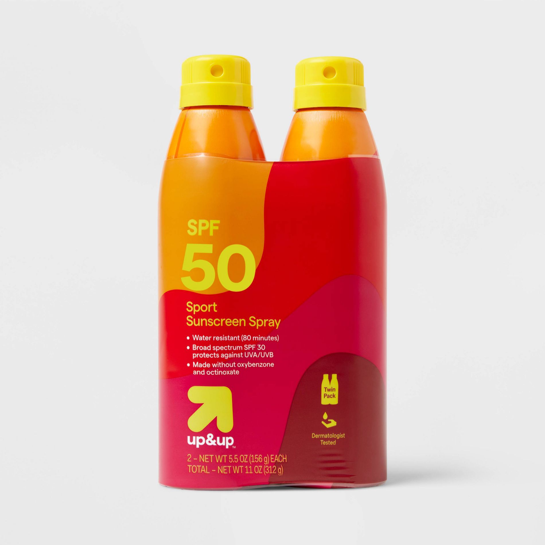 Sport Sunscreen Spray - SPF 50 - 5.5oz/2ct - up&up™