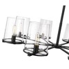 Callista 8-Light Chandelier - Matte Black Glass, 44" Round, Dimmable, Damp Rated Elegance - 4 of 4