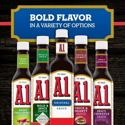 A1 Original Bold Flavor Steak Sauce 10oz Glass Bottle