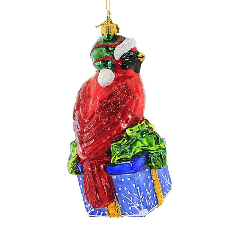 Huras 5.0 Inch Christmas Cardinal Ornament Red Bird Ohio Santa Tree Ornaments, 2 of 4