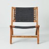 Rope Weave Indoor/Outdoor Wood Accent Chair Black/Brown - Hearth & Hand™ with Magnolia - image 3 of 4