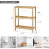 Bamboo Bathroom Shelf, Stand Utility Storage Shelf Multifunctional Bathroom (3-Tier) - 3 of 4