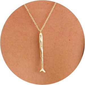 14K Gold Plated Charm Necklace for Women, Assorted Beach & Nature Themed Pendants - 1 of 4