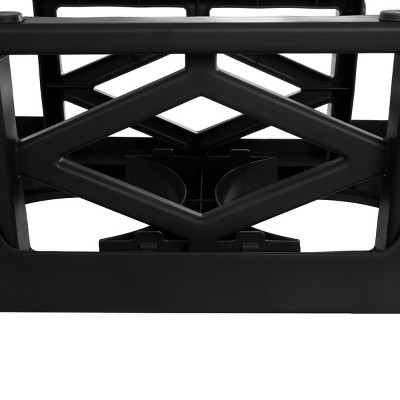 Black Elevated Dog Feeding Station with Stainless Steel Bowls
