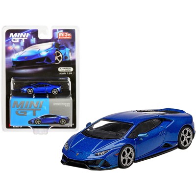 Lamborghini Huracan EVO Blue Eleos Metallic Limited Edition to 2400 pieces 1/64 Diecast Model Car by True Scale Miniatures