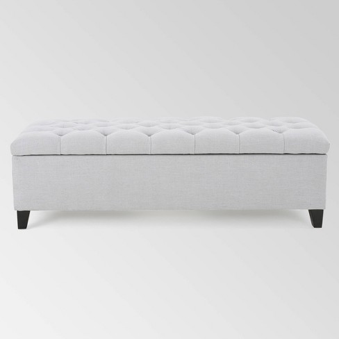 Shelton Tufted Top Storage Ottoman - Gray - Threshold™ : Target