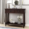 KWPZQEB 2-Tier Console Table, Entryway Table with 2 Drawers and Bottom Shelf, Narrow Sofa Table Hallway Foyer Table for Living Room - 3 of 4