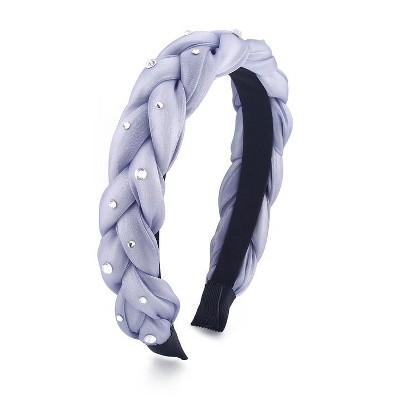 Liv & Ava BRAIDED HEADBAND WITH CRYSTAL Blue