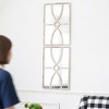 Vynxaria 16 in. Wx23 in. H Set of 2 Distressed White Rectangular Wooden Wall Mirrors, Vertical or Horizontal for Living Room - 4 of 4
