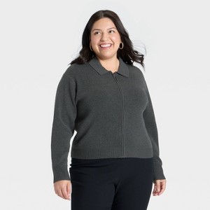 Women's Full Zip Cardigan - A New Day™ - 1 of 3