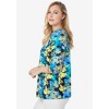 Jessica London Women's Plus Size Stretch Cotton V-Neck Tee - 4 of 4