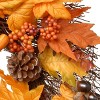 24" Maple Leaf and Pumpkins Artificial Wreath - National Tree Company - 2 of 4