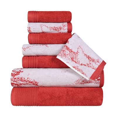 Cotton Marble and Solid Medium Weight Assorted Towel Set by Blue Nile Mills
