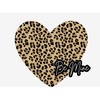 V Day Cheetah Heart Be Mine Crew Neck Long Sleeve Adult Tee - image 2 of 2