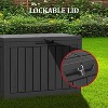 MaseiKar 45 Gallon Waterproof Deck Box, Lockable Resin Storage Box for Patio Furniture Cushions Garden Tools and Outdoor Delivery Storage - 4 of 4