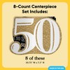Big Dot of Happiness 3D Gold 50th Birthday Centerpiece Table Decorations, Freestanding Adult 50th Birthday Party Centerpieces - 8 Count - 4 of 4