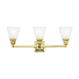 Livex Lighting Mission 3 - Light Vanity in  Polished Brass - 1 of 2