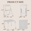 Children's folding table and chair set, cushioned, portable metal frame, can be used for children to eat, read, and play，one table and two chairs - 3 of 4