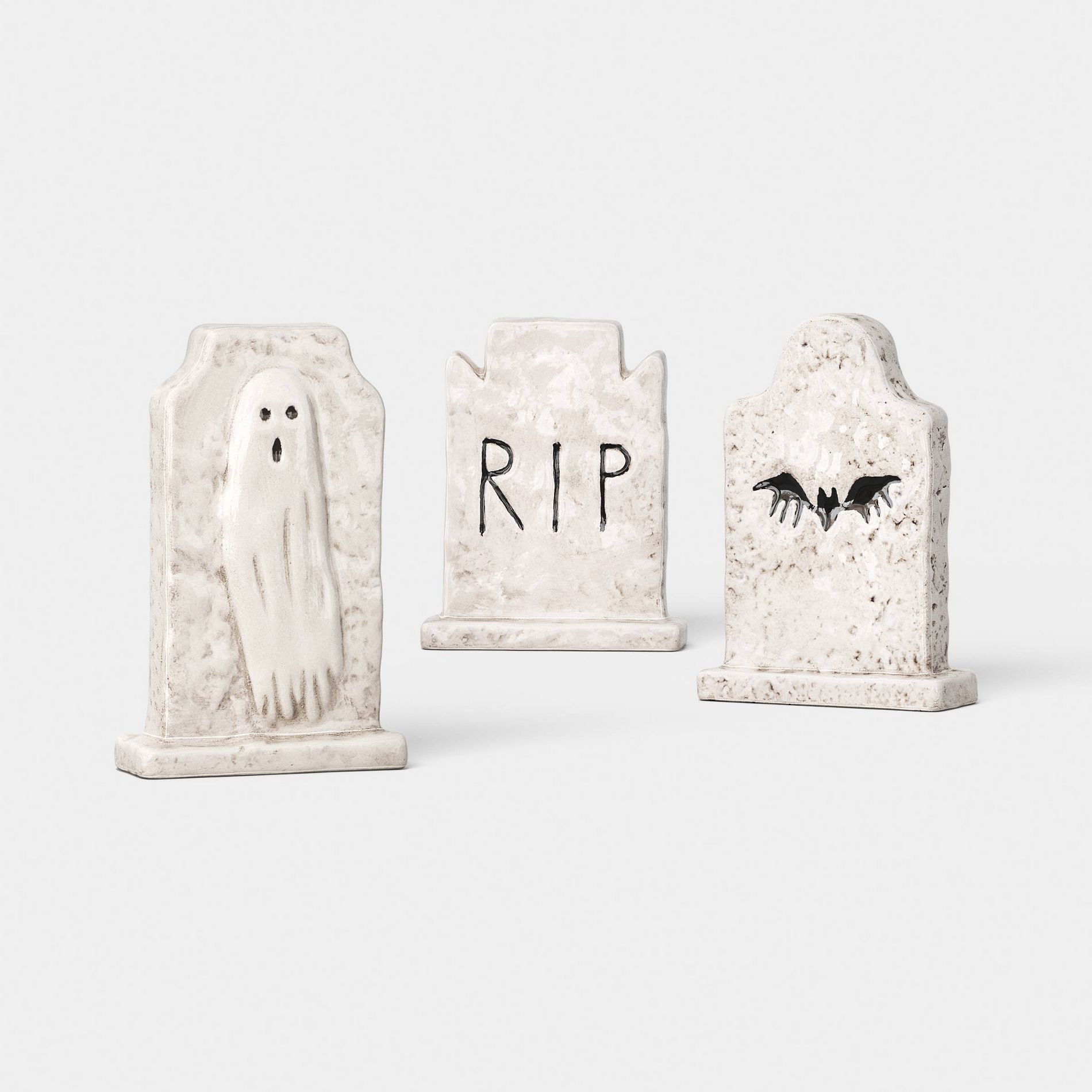 3pk Ceramic Tombstones Figurine Set - Hyde and EEK! Boutique™