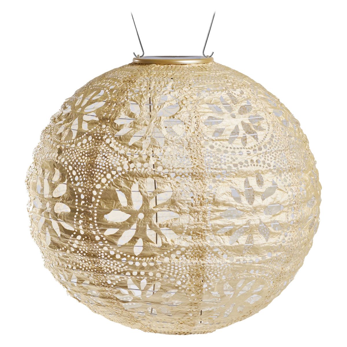 Allsop® Home Garden Soji™ Stella Boho Globe 12-In. Tyvek® Solar Lantern in Off-White