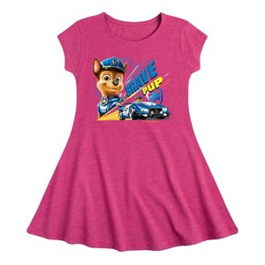 Girls' - Paw Patrol - Brave Pup Fit & Flair Cap Sleeve Dress - 1 of 3
