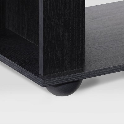 Bakersfield Ravenwood Black Contemporary TV Stand, 74"