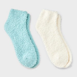 Women's 2pk Cozy Ankle Socks - Auden™ 4-10 - 1 of 3