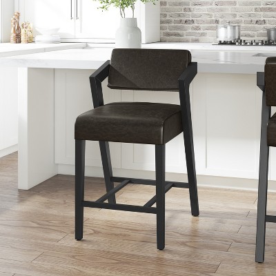 Snyder Counter Height Barstool Black/Gray - Hillsdale Furniture