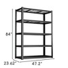 NicBex Metal Storage Rack,5-Layer Adjustable Storage Shelving Unit,Heavy-Duty Steel Moisture-Proof and Waterproof Storage Shelves,Black - 3 of 4