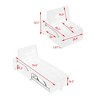 GlasFlength Accent Chairs Modern with Comfortable Seating for Living Room or Lounge Area White,74.4”*28.4”*32.3" - 3 of 4