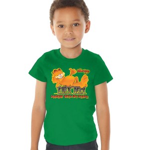 Toddler Boys' Garfield My Peeps T-Shirt Kelly Green - 1 of 4