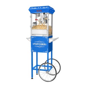 Great Northern Popcorn 8 oz. Foundation Popcorn Machine with Cart - Blue - 1 of 4