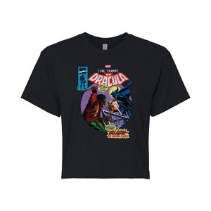 Women's - Marvel - Blade Comic Book Cover Cropped Graphic T-Shirt - 1 of 4