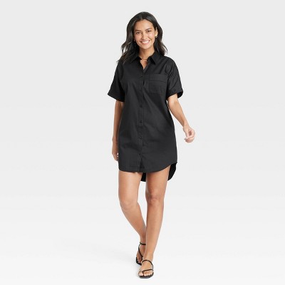 Women's Easy Woven Mini Shirtdress - A New Day™