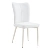 FONTOI 6PCS Modern Minimalist Dining Chairs with Seat Cushion&Curved Backrest for Family, Restaurants, Coffee Shops, White, 17.3"*35"*17.7" - 2 of 4