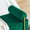 CAVINAS Upholstered Linen Storage Ottoman Bench with Cylindrical Arms and Iron Legs,  Rectangle Ottoman, 44" Accent Seating for Hallway Living Room - 3 of 4