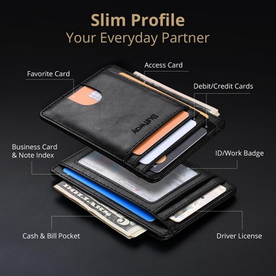 Generic Slim Minimalist Front Pocket RFID Blocking Leather Wallets for Men and Women - image 5