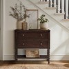 PAGED Elegant Nightstand Accent Bedside Table with Solid Wood Frame and Turned Legs for Bedroom - 3 of 4