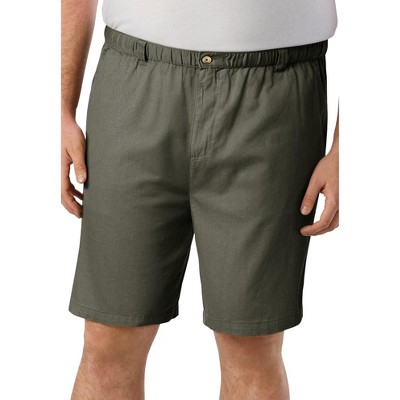 KingSize Men's Big & Tall Knockarounds 8" Full Elastic Plain Front Shorts