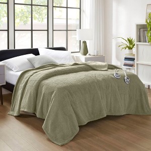 Sapphtopaz 1 PCS Cozy Faux Feathersoft Blanket Features 10 Heat Settings Cooling Blanket Throw Blanket, Overheat protection - 1 of 4