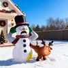 SEVOBAL Inflatable Holiday Decorations 3.5FT Christmas Inflatable Decoration Inflatable Snowman and Naughty Reindeer, Multicolored, 43.3"*25.6"*41.3" - 2 of 4