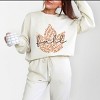 Simply Sage Market Cursive Fall Leaf Lightweight Garment Dyed Sweatshirt - 2 of 4