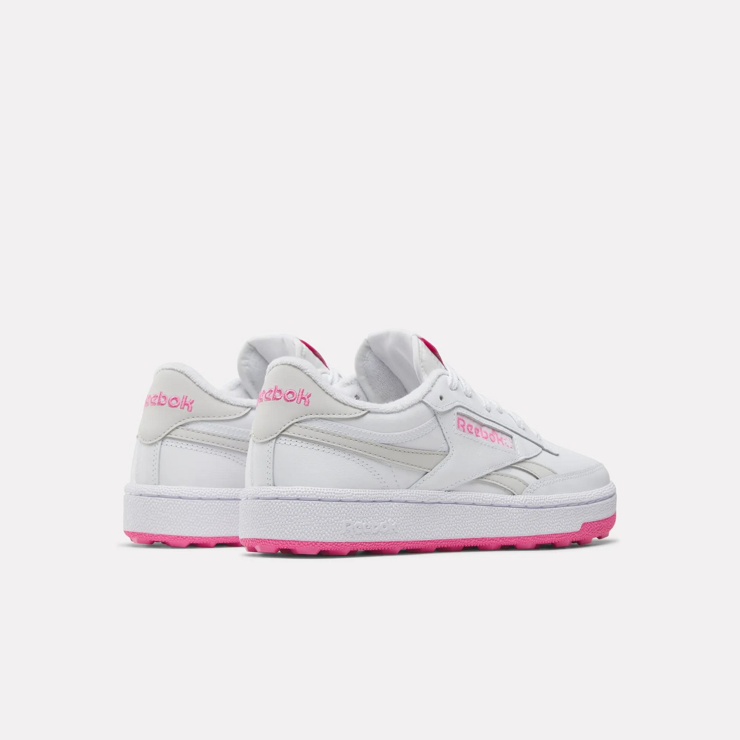 Женские кроссовки Reebok Club C Revenge Golf Shoes Size 8 White/True Pink/New, цвет: Белый — фото 3