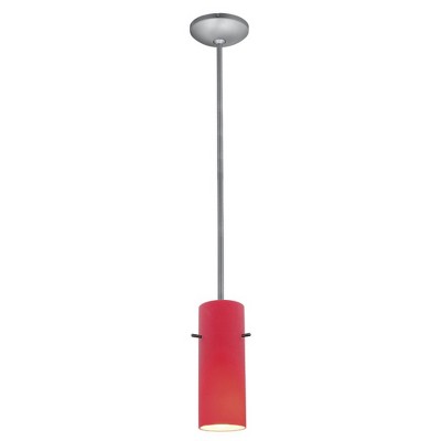 Access Lighting Cylinder 1 - Light Pendant in  Brushed Steel