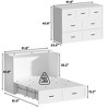 FUFU&GAGA Queen Size White Murphy Bed Cabinet Dresser Bed Drawer Convert into Cube Cabinet - 4 of 4