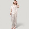 Anna-Kaci Lounge Women's Cartoon Bunny Print Pajama Set with Short Sleeve Button-Up Top and Wide Leg Lounge Pants - 2 of 4