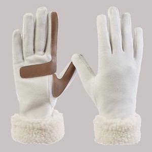 Isotoner Recycled Fleece Glove with Berber Cuff - Ivory S/M - 1 of 1