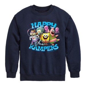 Boys' - SpongeBob SquarePants - Kamp Koral Happy Kampers Graphic Long Sleeve Fleece Sweatshirt - 1 of 4